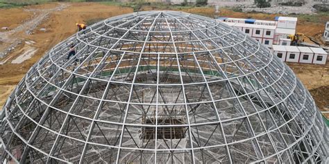 use center hole design metal dome fabricators|dome framing types.